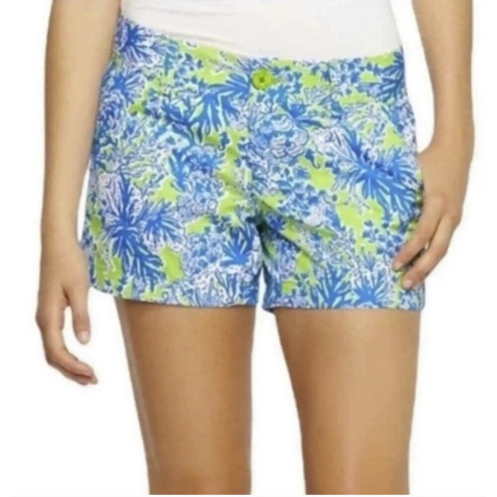 Lilly Pulitzer Callahan Shorts in Limeade Biggest Fan Size 4